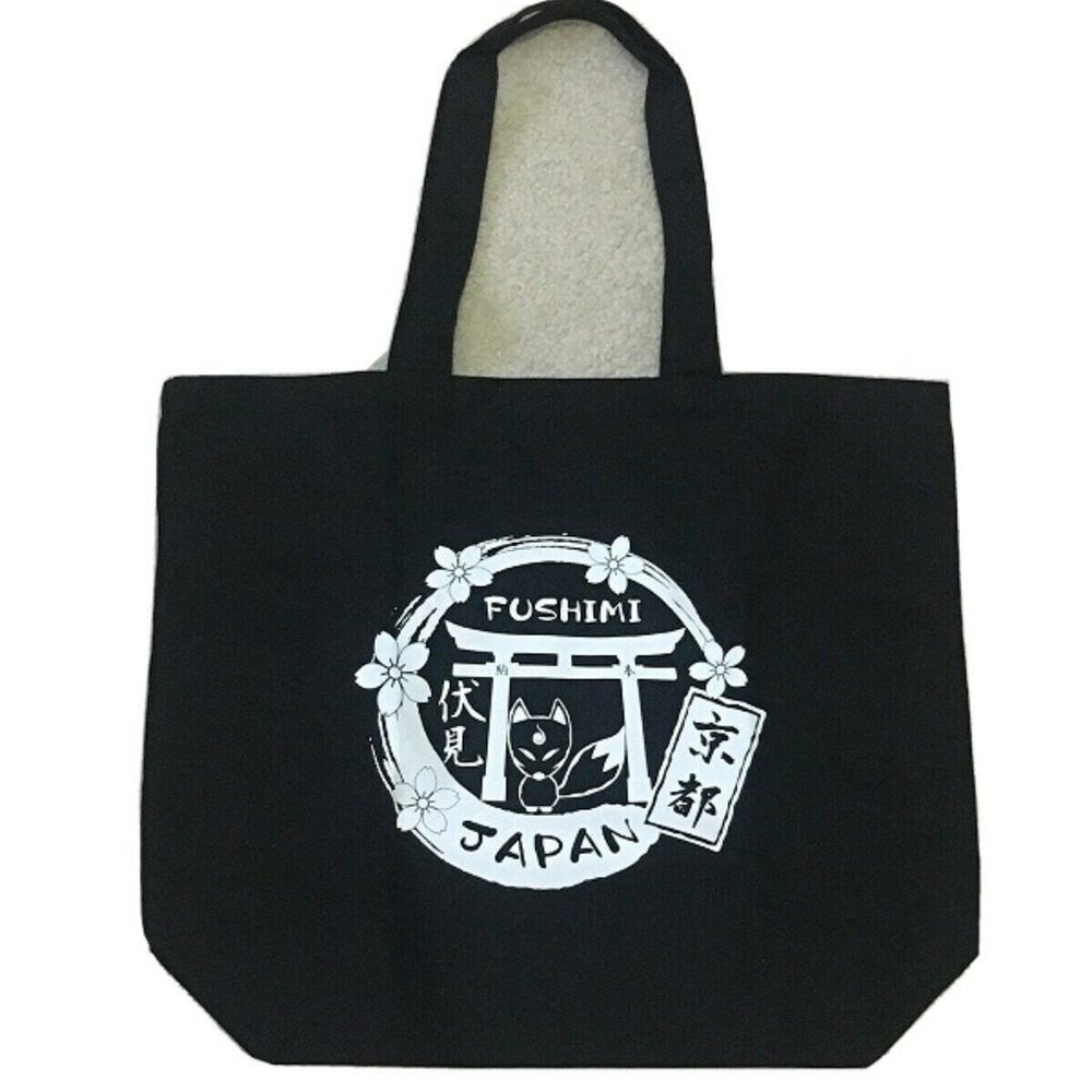 NEW Fushimi Japan Canvas Fox Tote Bag